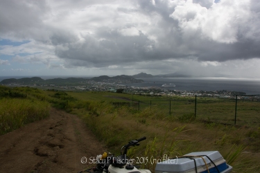 St. Kitts Quad Biking, view of Basseterre and cruise ship (no filter)