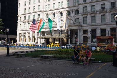 Unedited image, Plaza Hotel New York City, exterior front entrance