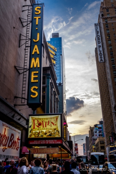 St. James Theater Marquee "Something Rotten"
